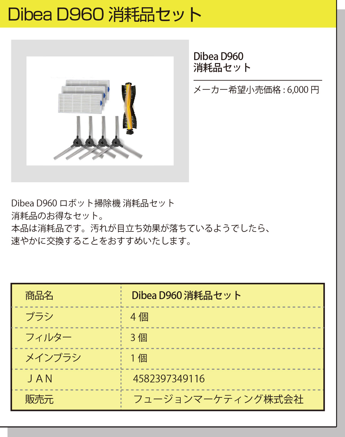 d960 消耗品セット